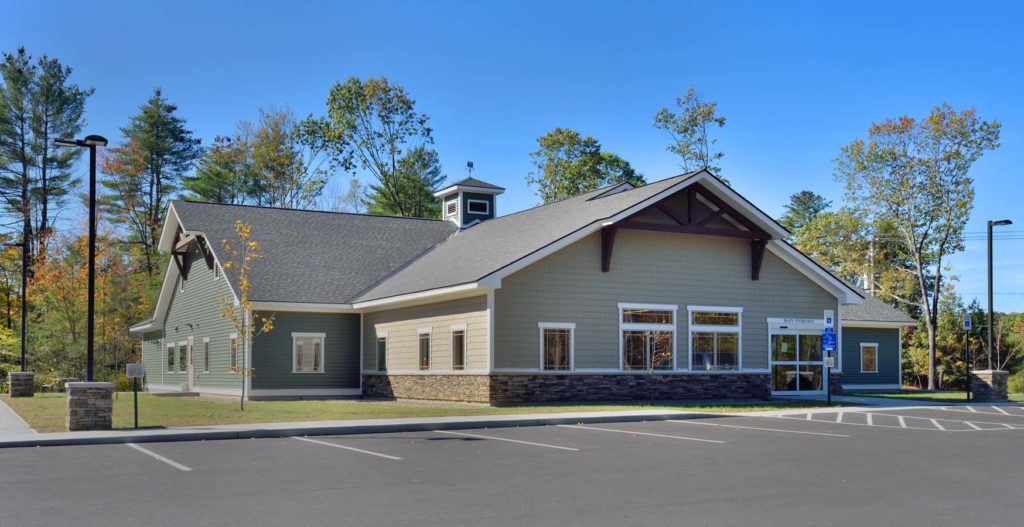 New 8,700 SF, single story, wood framed, slab on grade medical office building in Charlestown, NH.  Close attention to detail and the envelope produced a very tight building and a great end product.